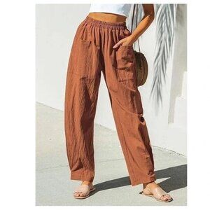 CUPSHE Patch Pocket Tapered Leg Pant